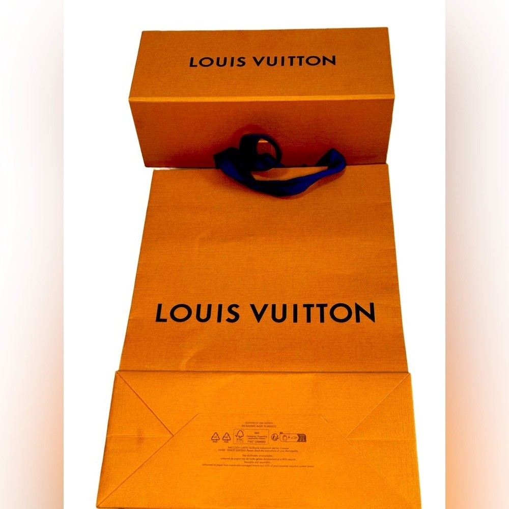 Louis Vuitton Shopping Bag (Small) & Large Perfume Box w/ Wrapping Paper – EUC